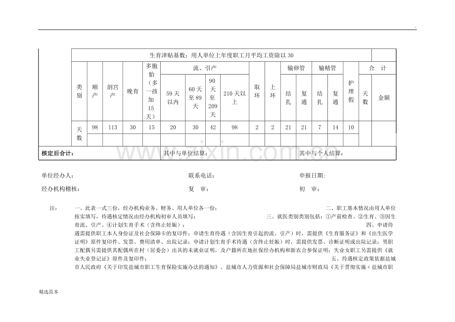 盐城市生育保险待遇申领表.doc_第2页