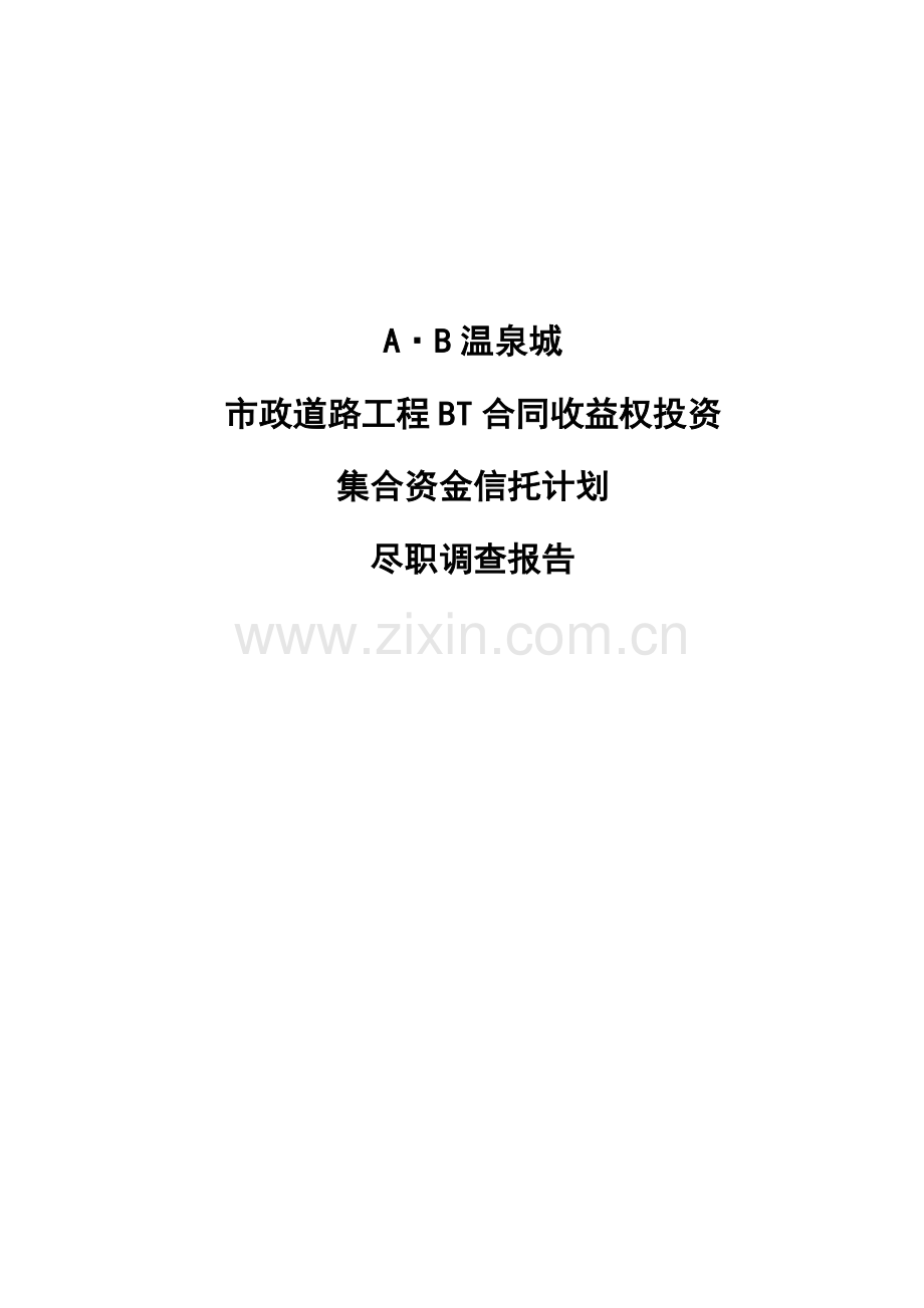 BT合同收益权投资集合资金信托计划尽职调查报告.doc_第2页