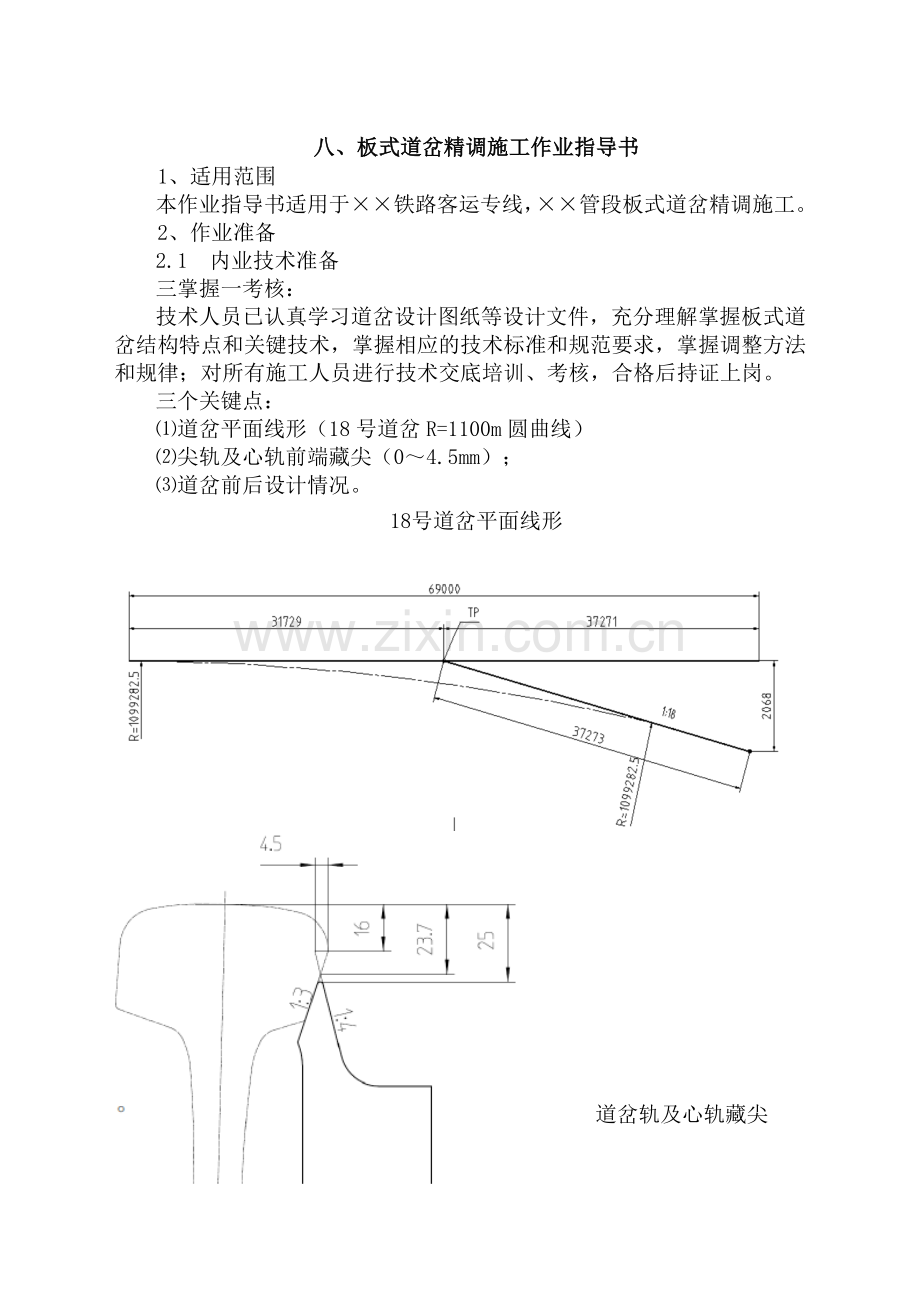 铁路客运专线道岔精调作业指导书.doc_第1页