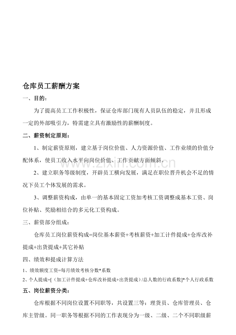 仓库薪酬方案.doc_第1页