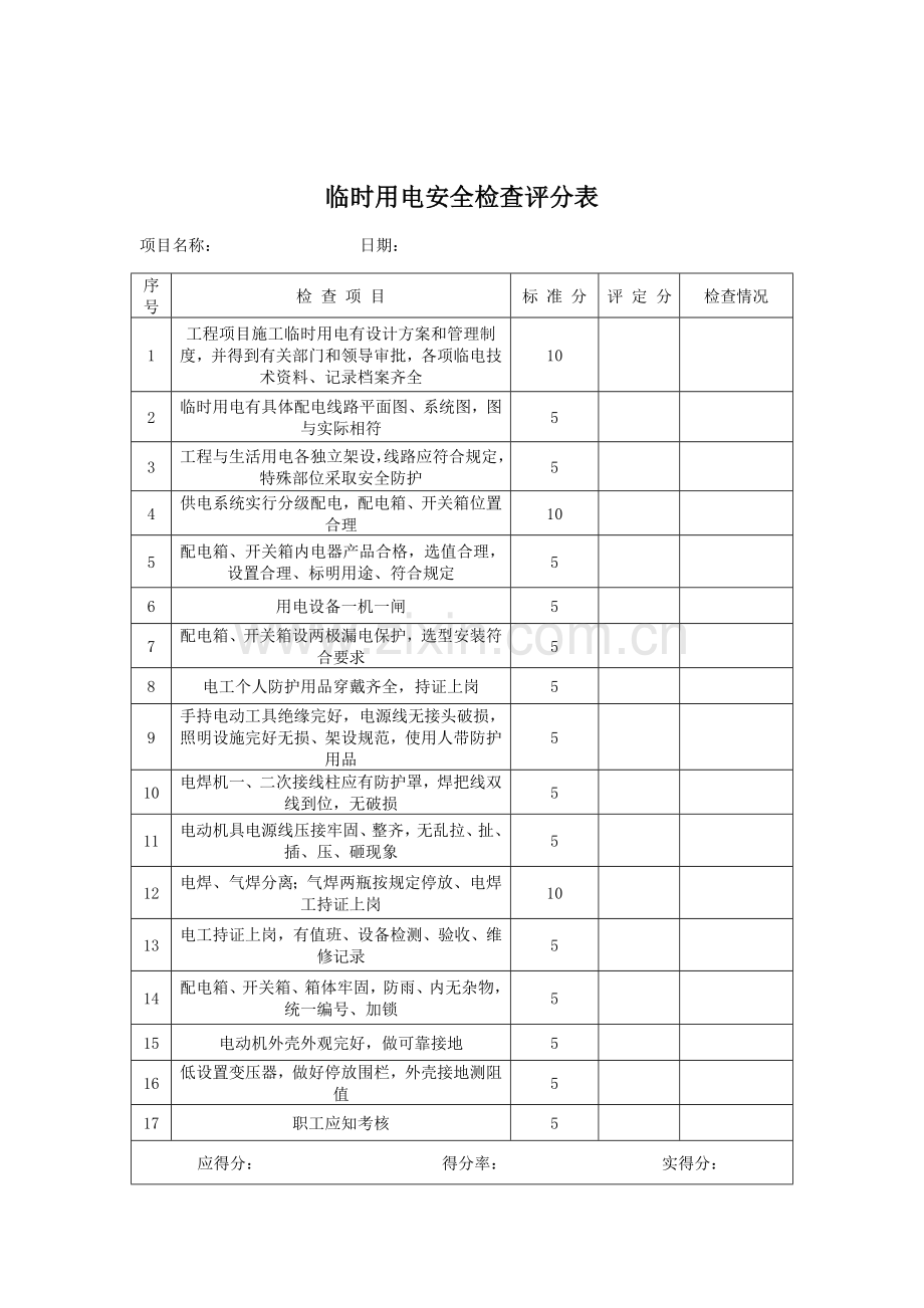 施工现场安全检查评分表.1doc.doc_第2页