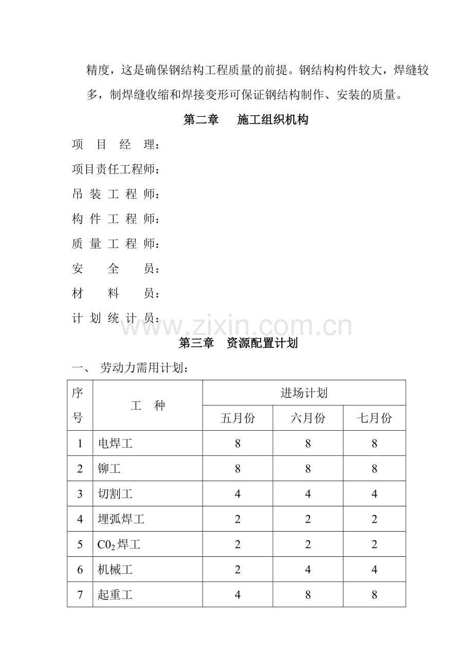 厂房钢结构屋面及彩钢板施工方案.doc_第3页