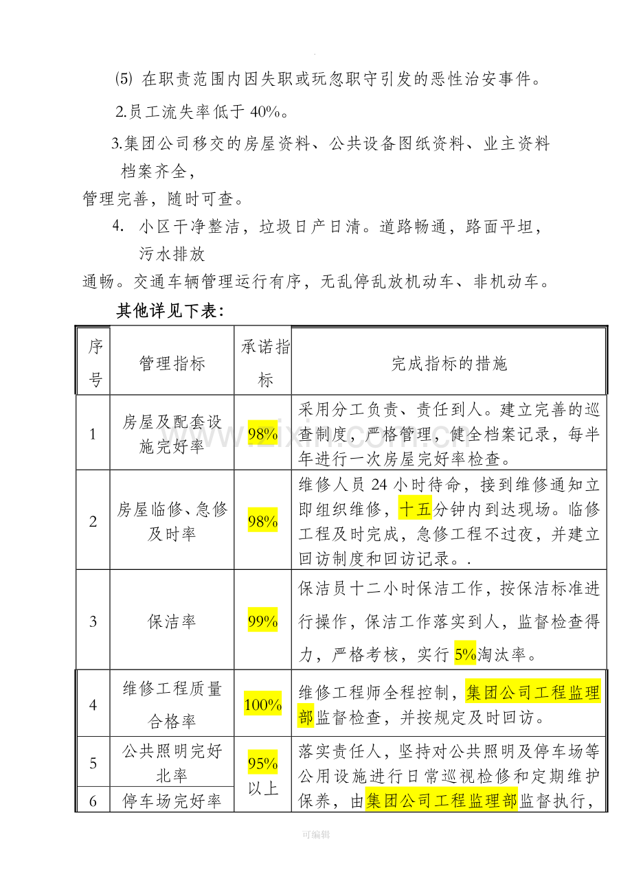 物业公司承包经营责任书(自主经营).doc_第3页