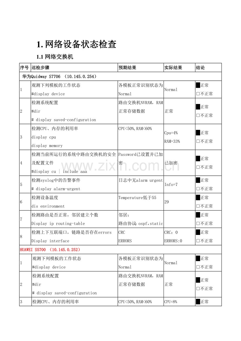 服务器存储网络设备巡检报告.doc_第3页