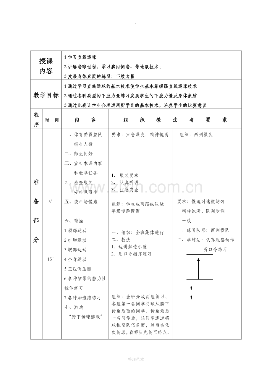 小学足球课教案全集.doc_第1页