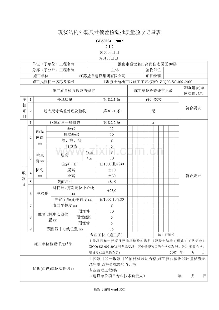 现浇结构工程----报验申请表.doc_第2页