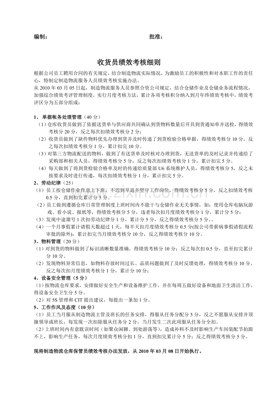 保管员及投料员绩效考核细则.doc_第3页