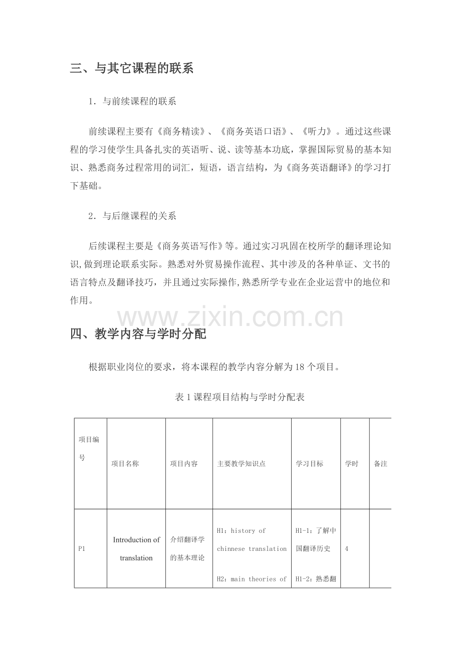 商务英语翻译课程标准.doc_第3页