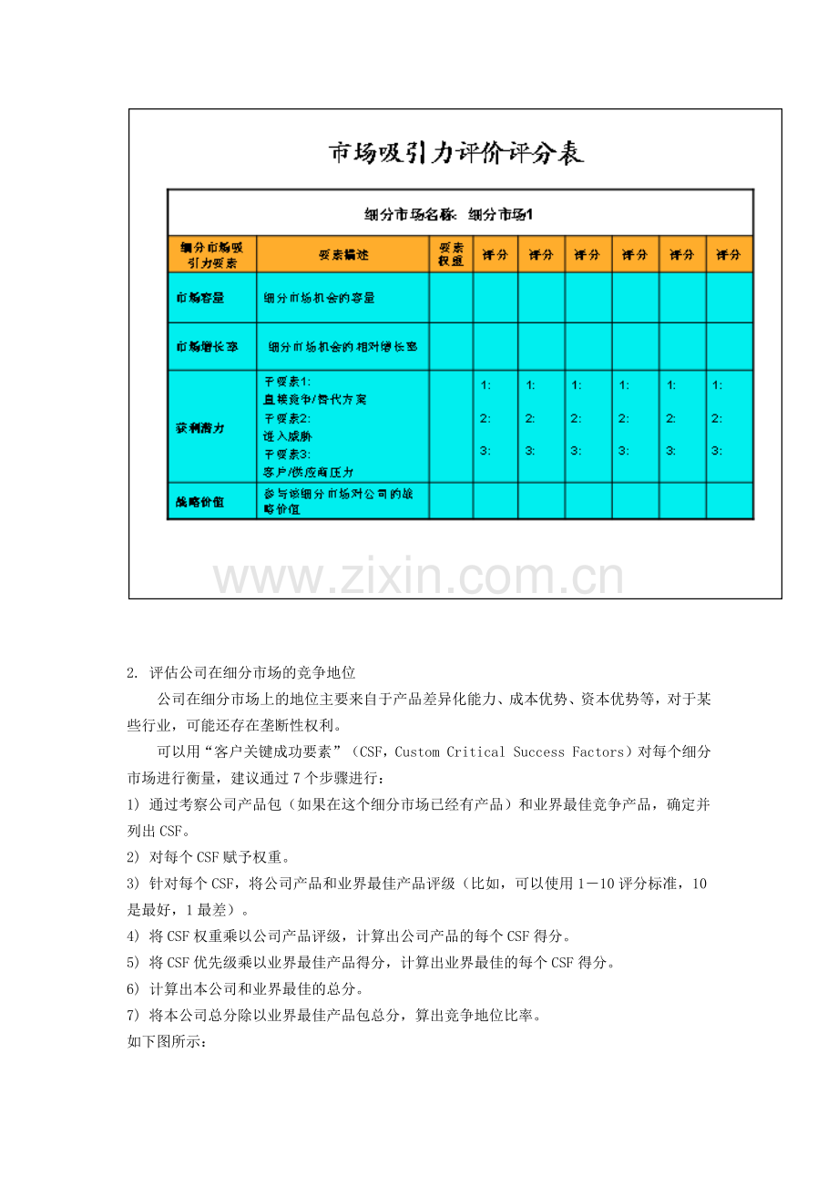 利用战略定位分析(SPAN)选择细分市场.docx_第3页