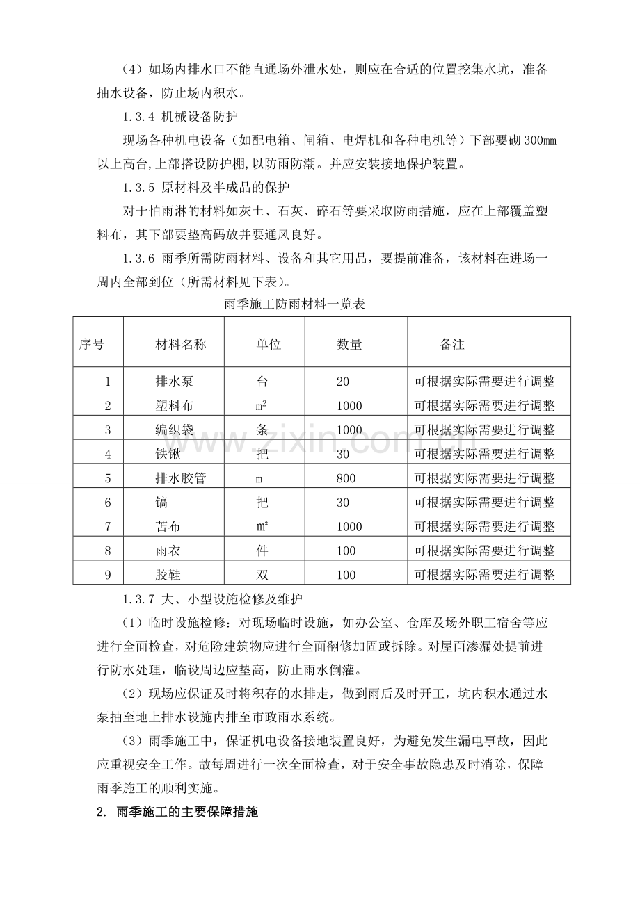 雨季施工方案(附表一).doc_第2页