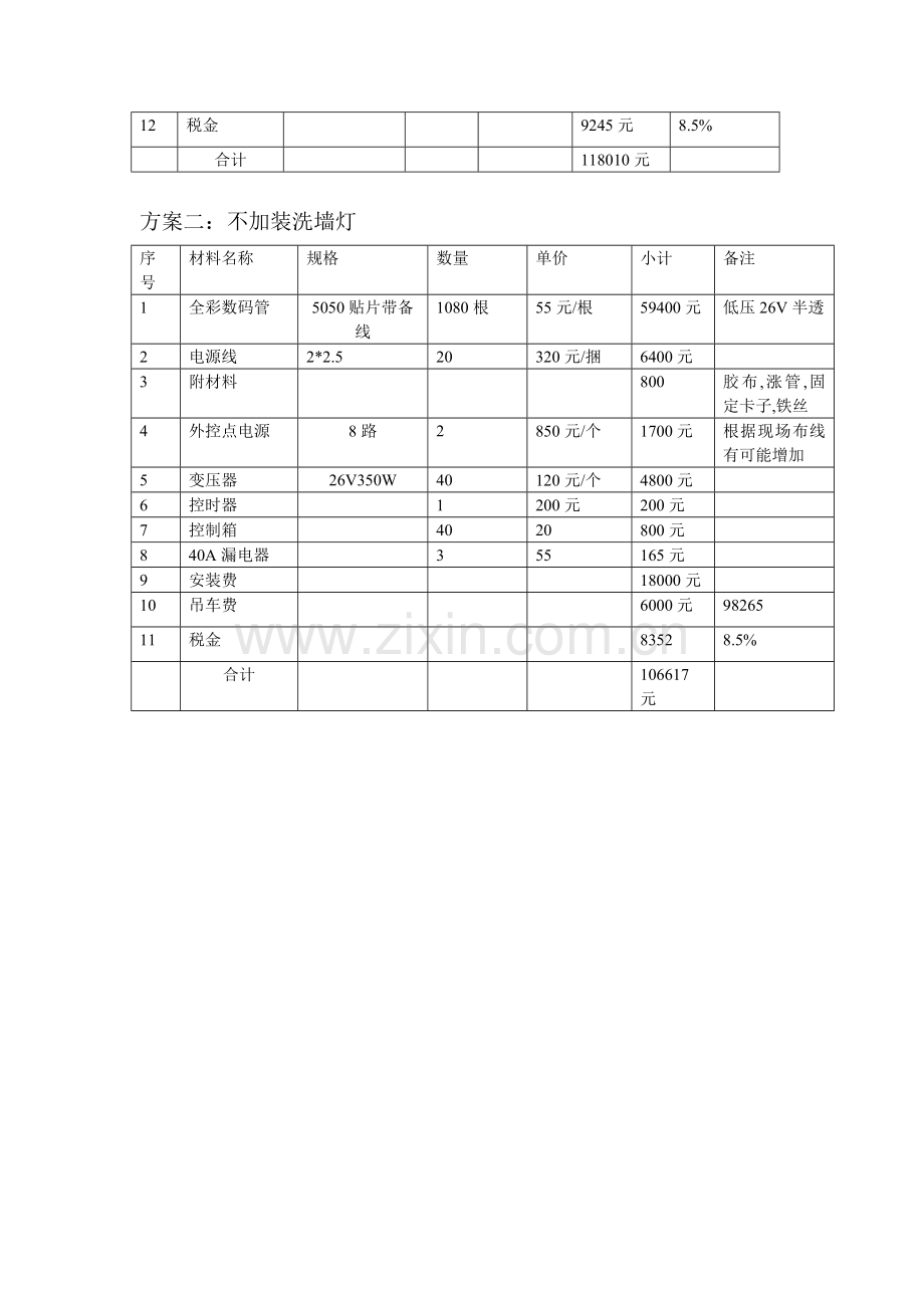 亮化工程预算一.doc_第2页