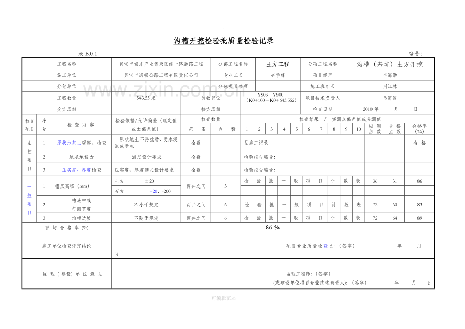 市政道路排水管道报验资料表格全套规范.doc_第3页