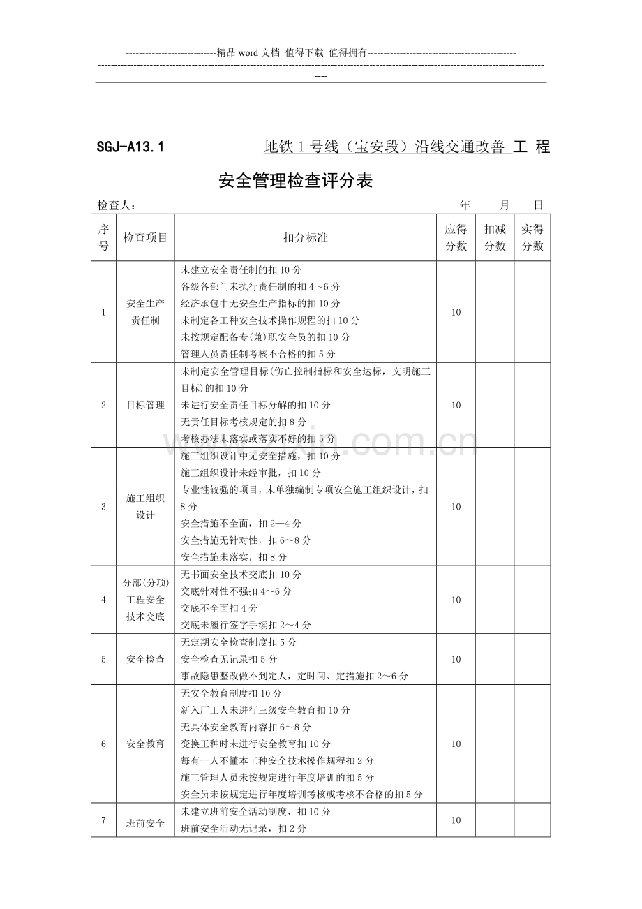 公路工程施工安全检查评分表SGJ-A14.doc_第3页