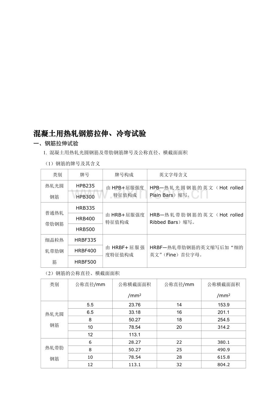 钢筋试验规范.doc_第1页