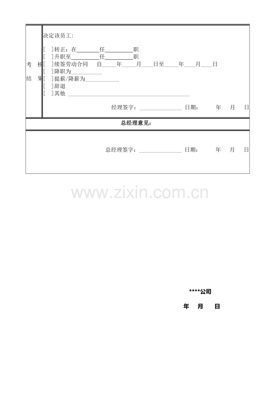 公司试用期员工转正绩效考核表..doc_第3页