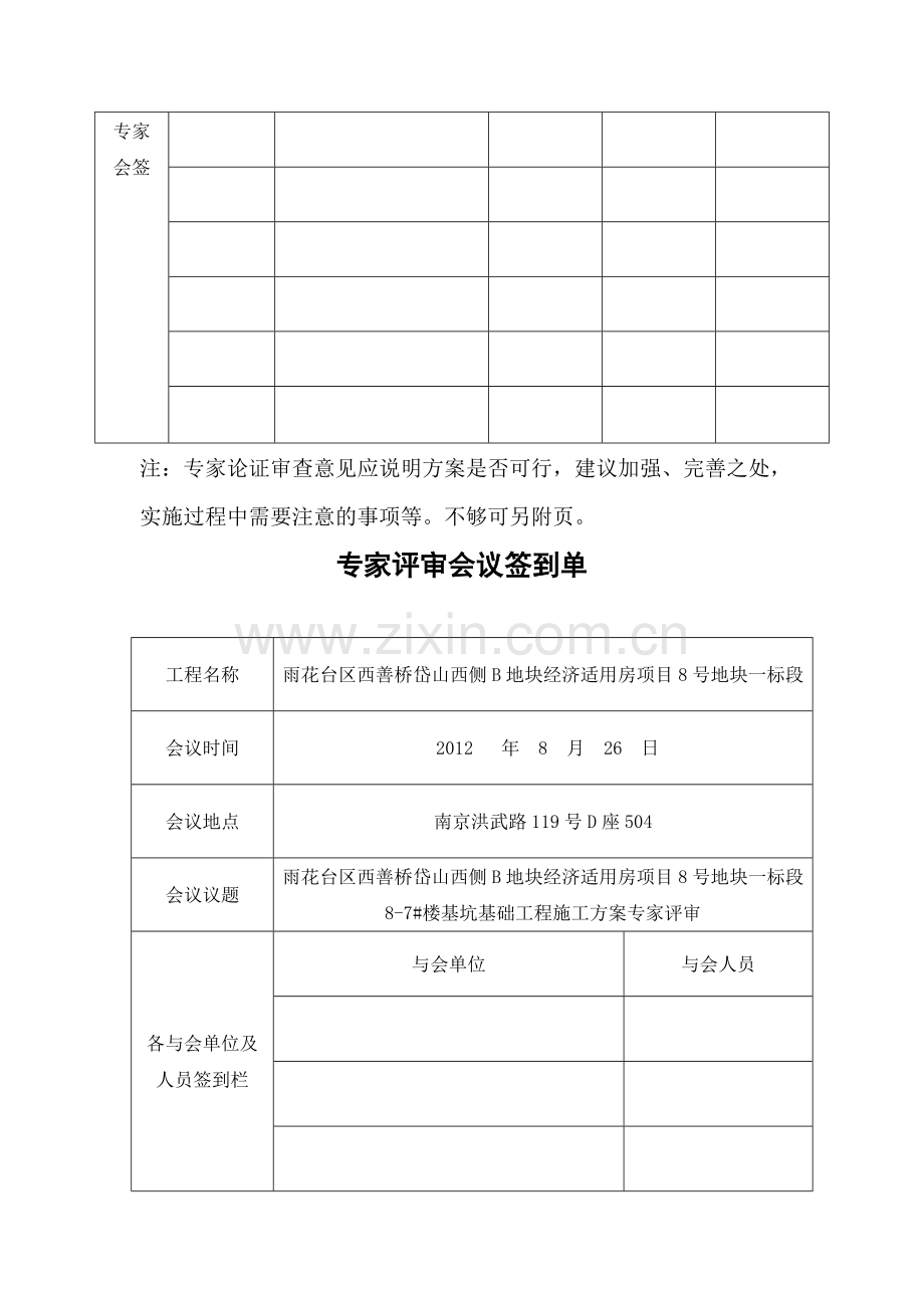 南京市危险性较大工程专项施工方案论证审查意见书.doc_第3页