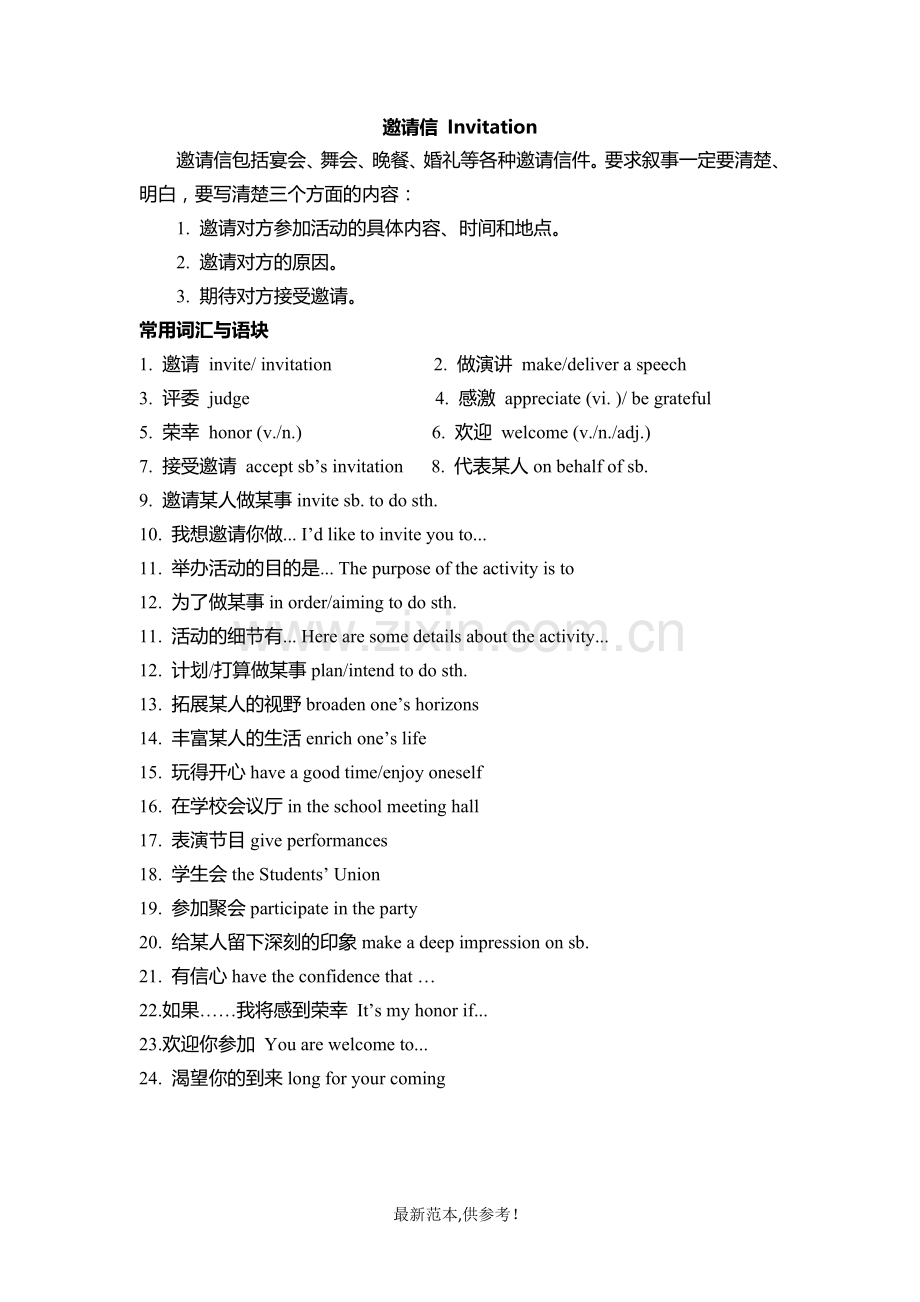 高考英语应用文之-邀请信.doc_第1页