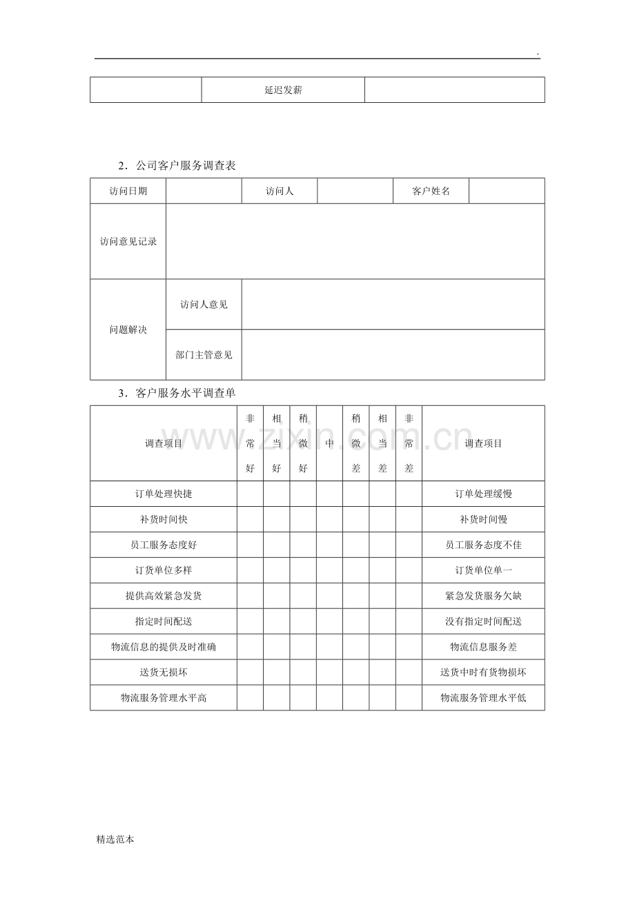 物流及运输公司管理表格(含客户及调查表).docx_第2页