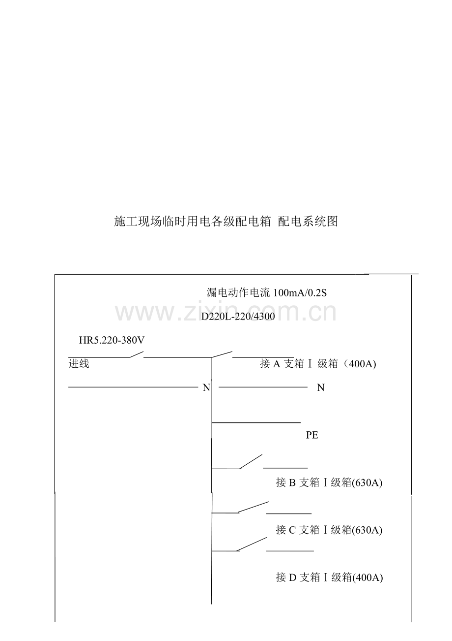 施工现场临时用电各级配电箱-配电系统图.doc_第1页