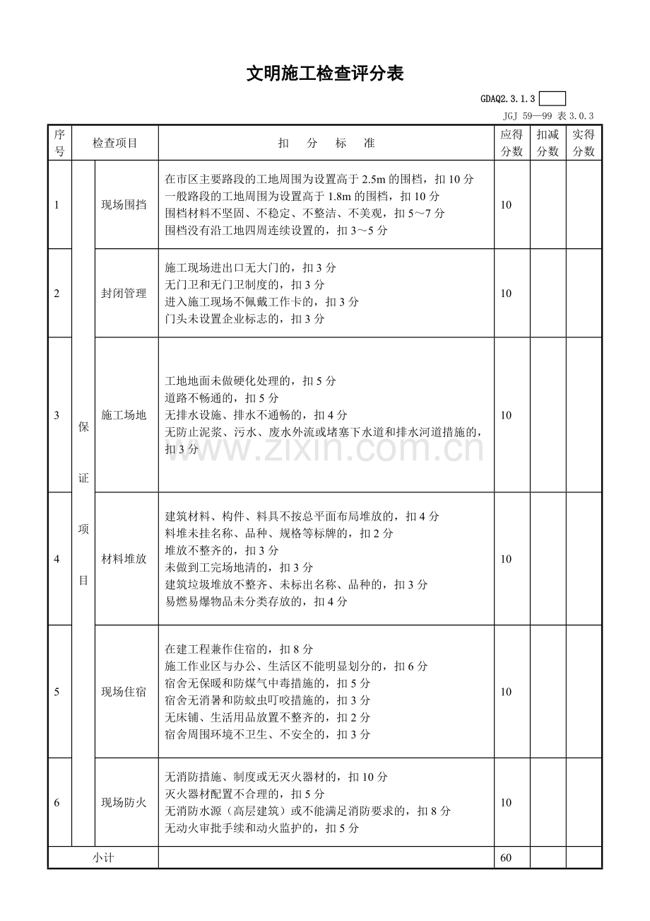 建筑施工安全检查记录表格.doc_第3页