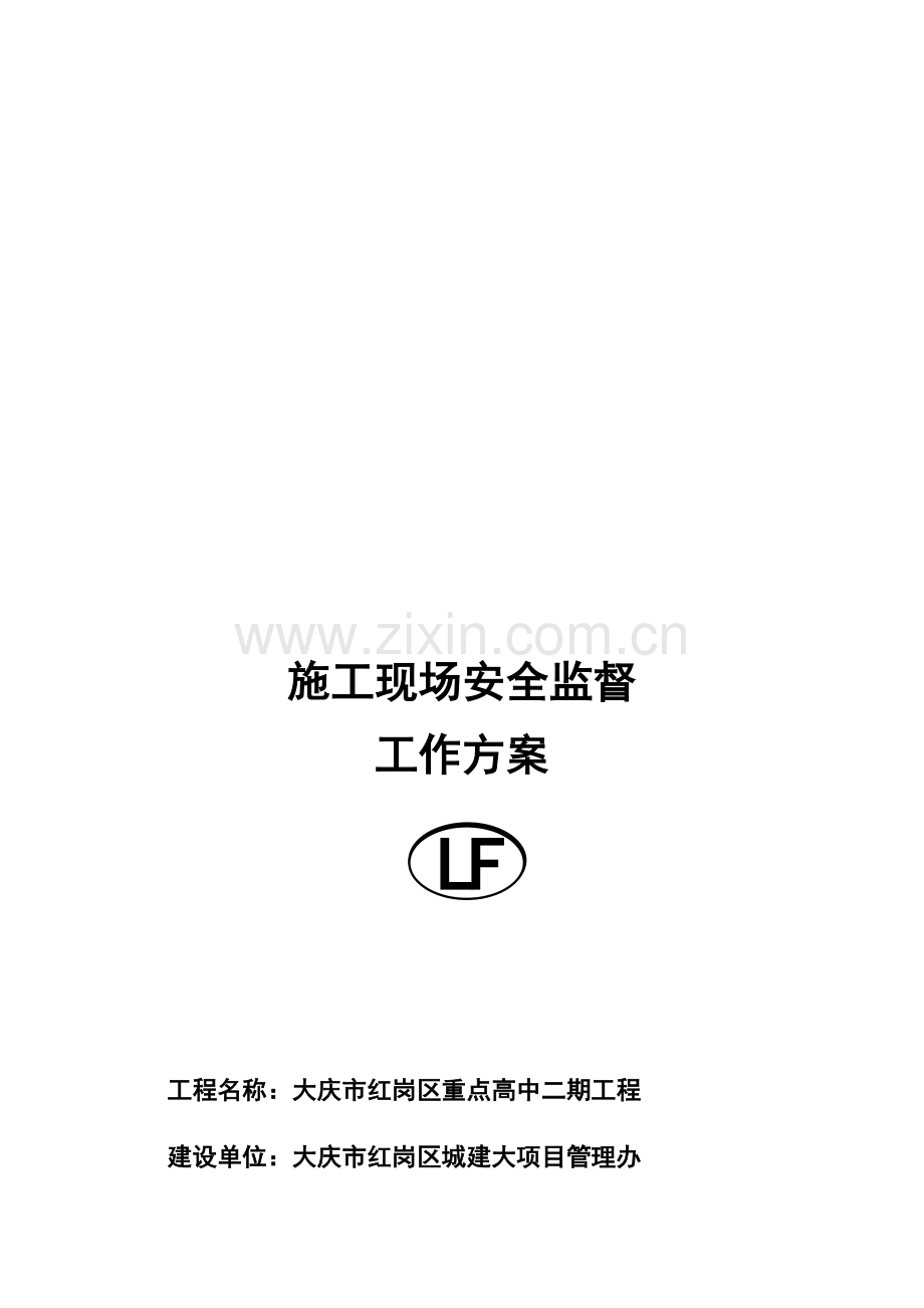 施工现场安全监督工作方案.doc_第1页