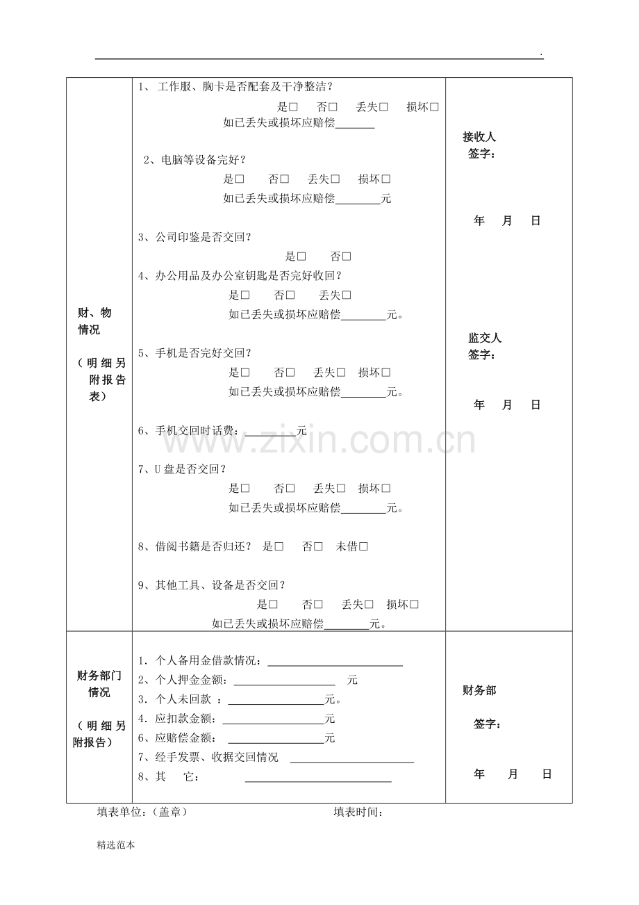 员工辞职申请表、交接表.doc_第3页