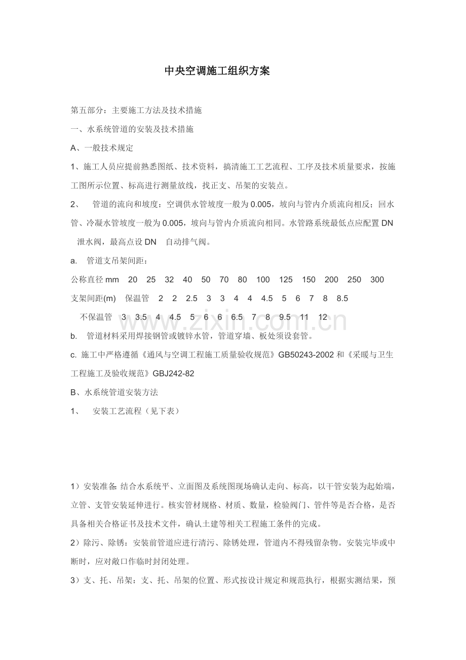 中央空调施工组织方案.docx_第1页