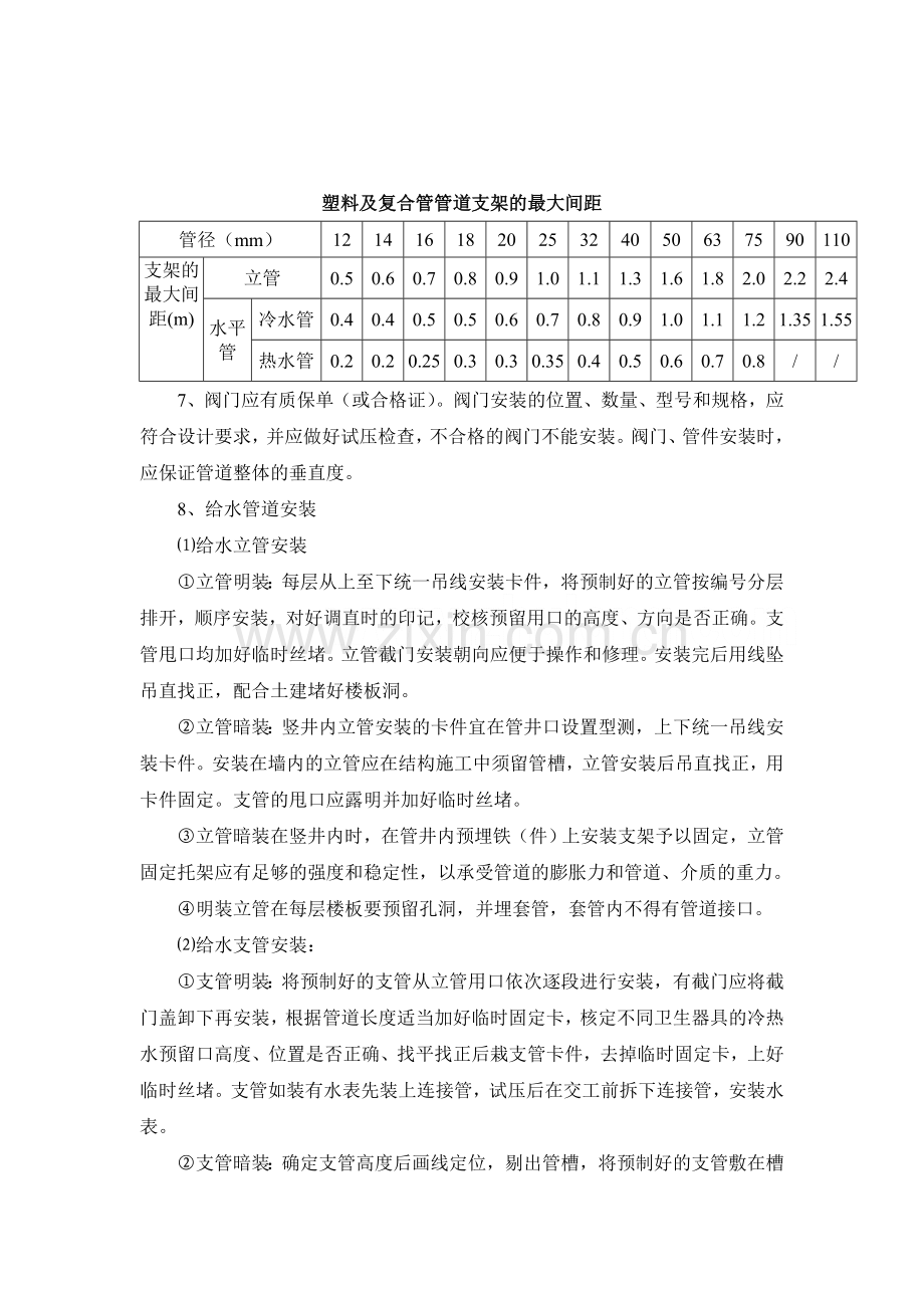 某住宅室内给排水施工方案.doc_第3页