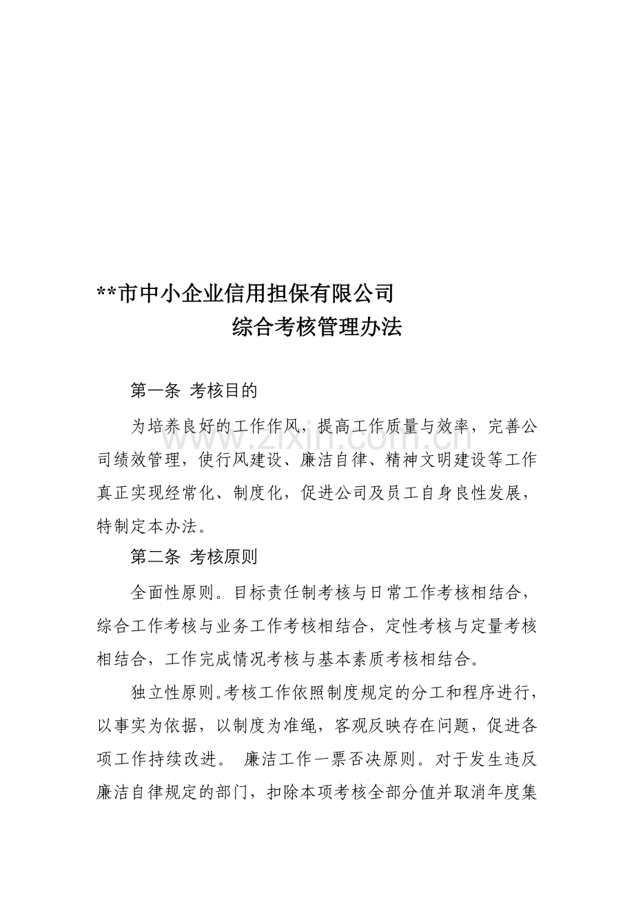 公司综合考核管理办法.doc_第1页