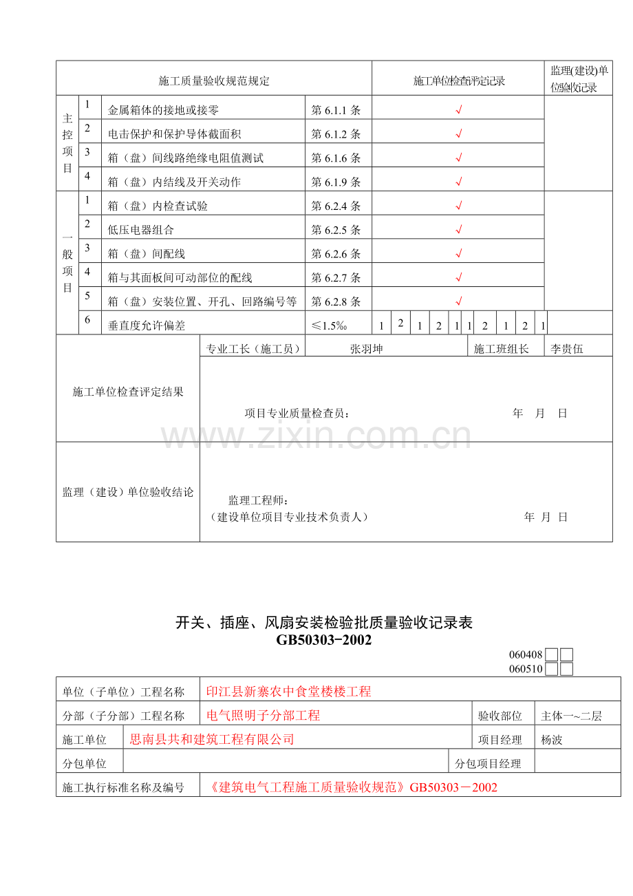 水电安装检验批质量验收记录表.doc_第3页