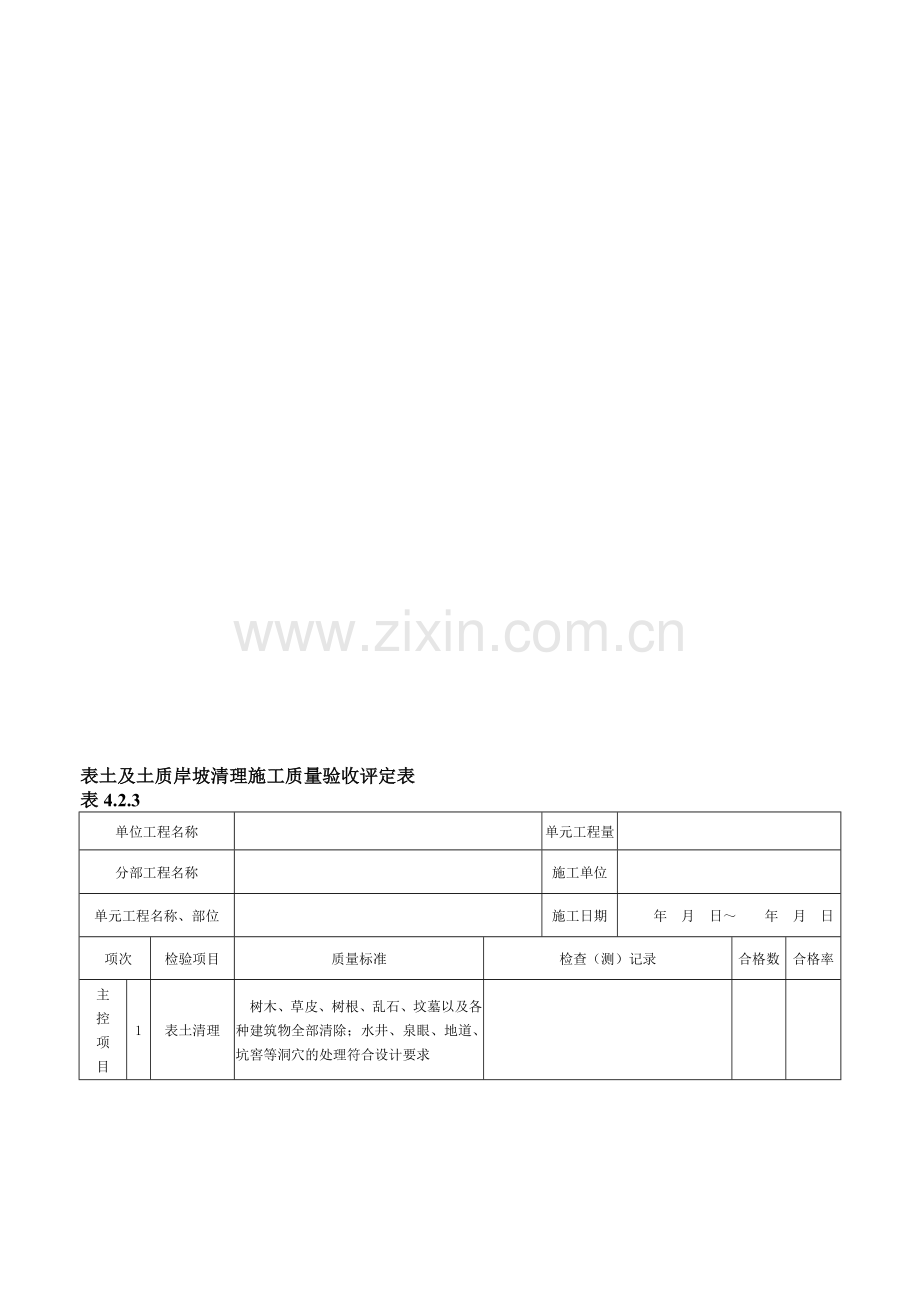 砌石质量验收评定标准表.doc_第1页