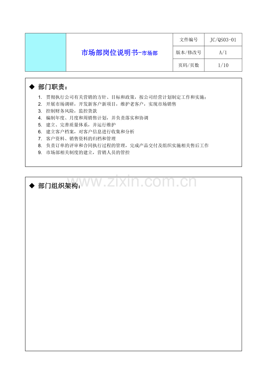 市场部岗位说明书.docx_第2页