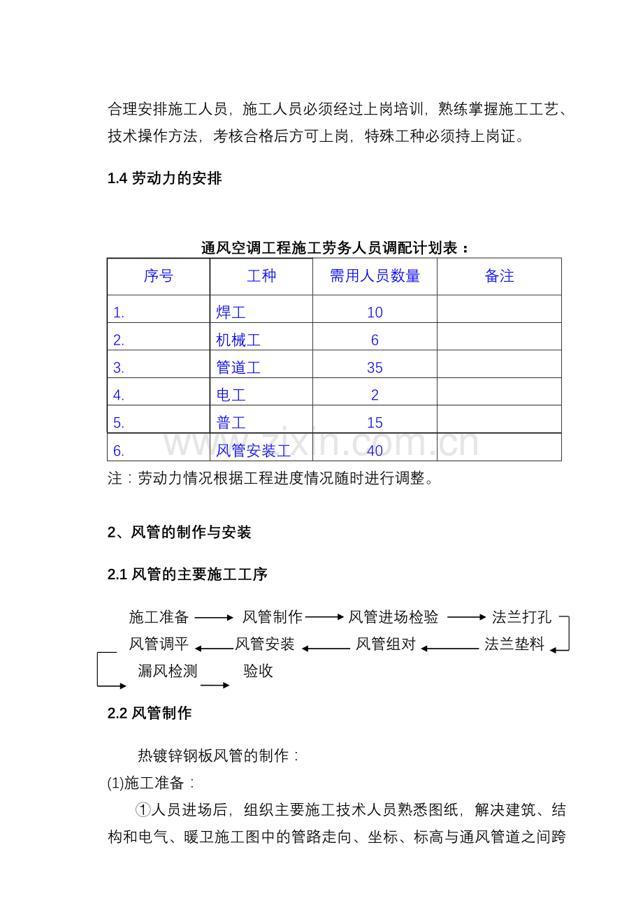 暖通施工方案组织设计.doc_第2页