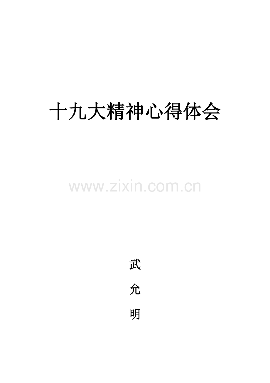 十九大精神心得体会.docx_第1页