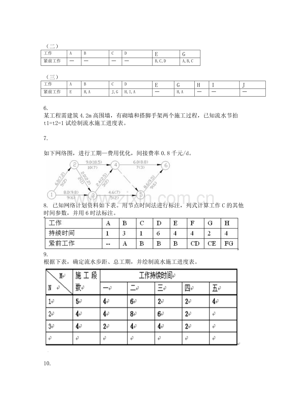 2014年9月份考试施工组织与管理第三次作业.doc_第2页