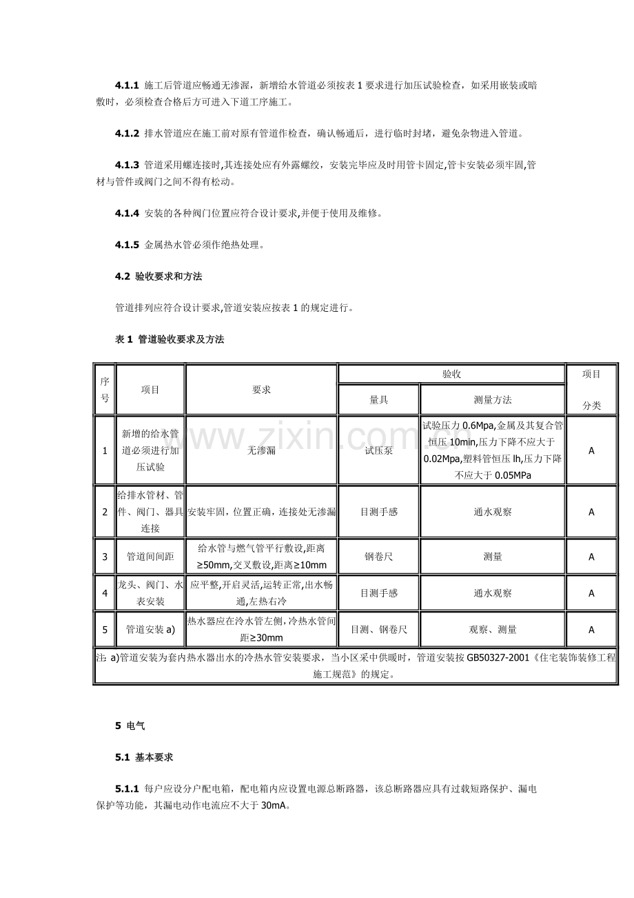 315上海市住宅装饰装修验收标准(2004版315标准).doc_第3页