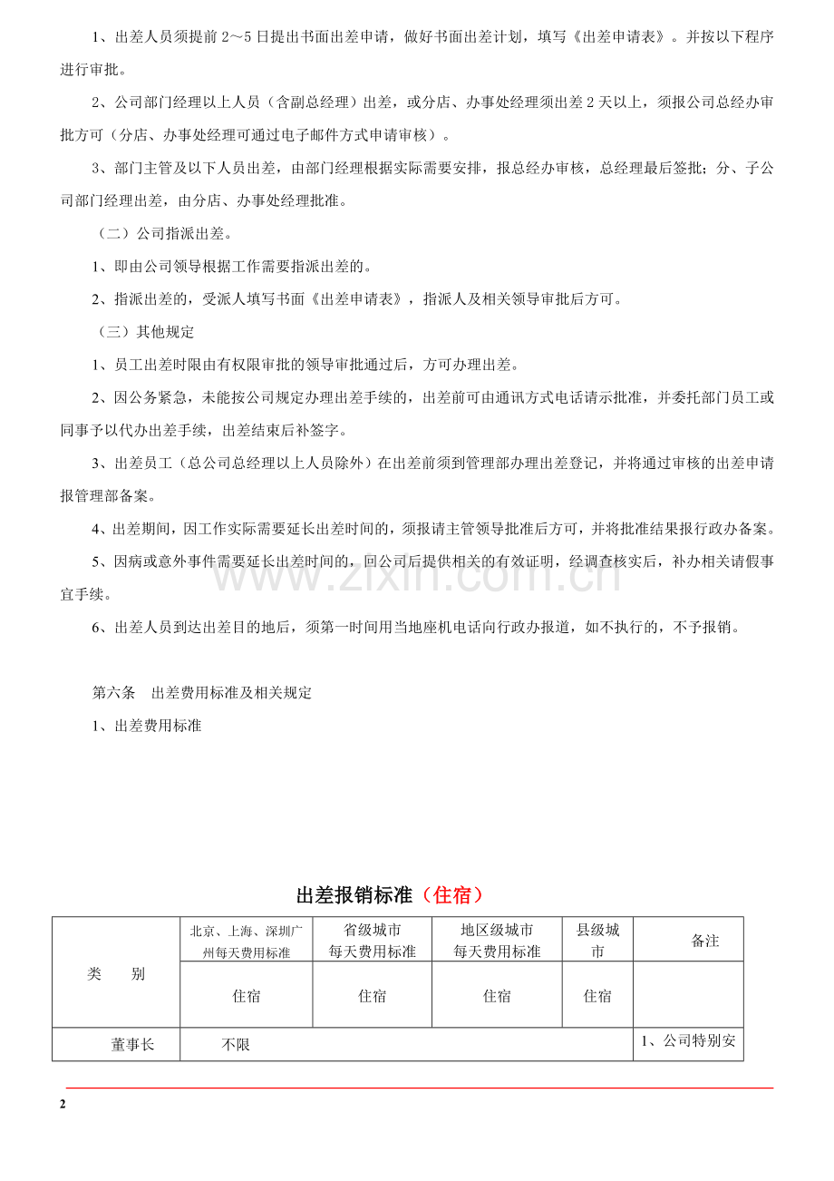 出差管理制度及出差标准.doc_第2页