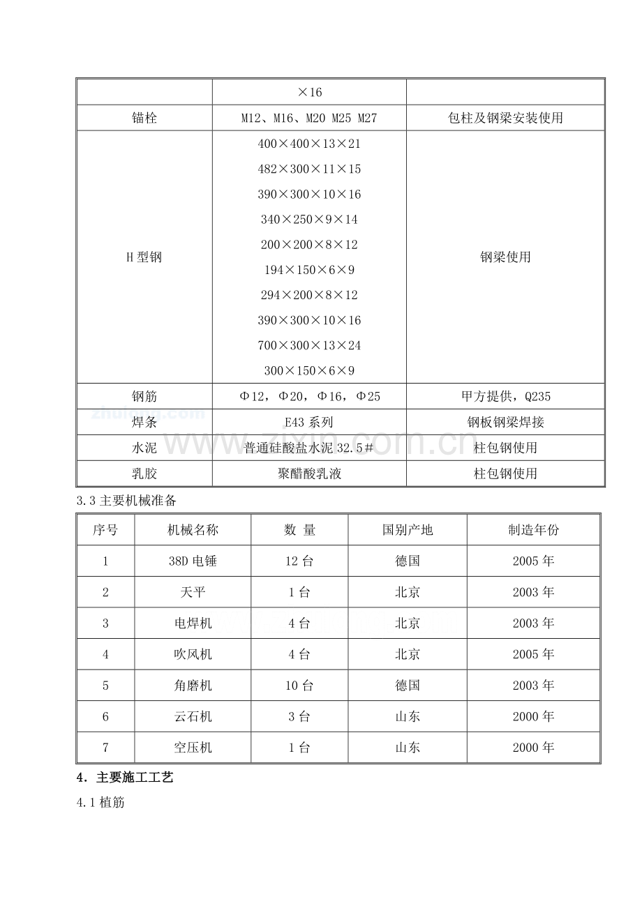 安顺某电力项目建筑物加固与植筋施工方案.doc_第3页