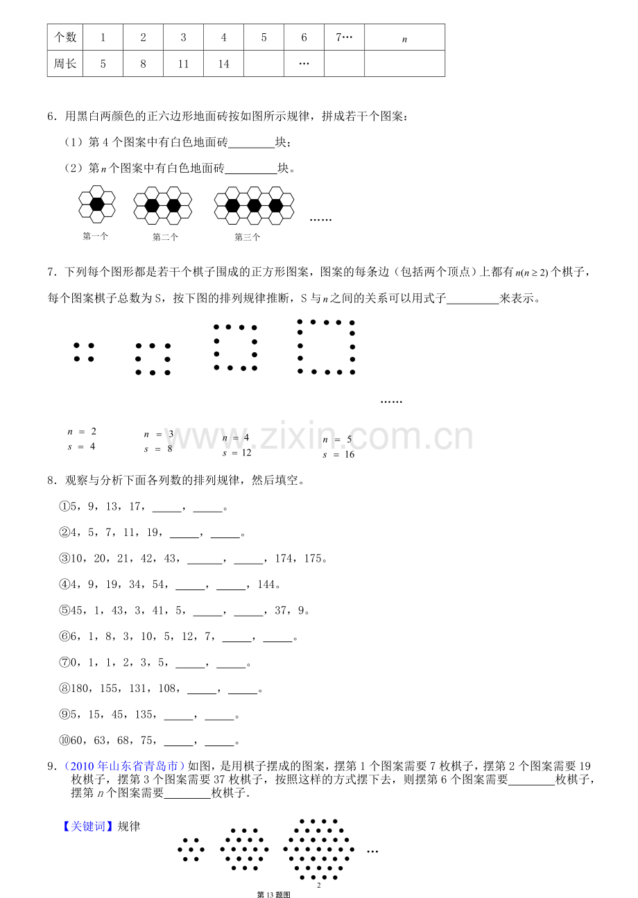 初中数学规律题解题基本方法------图形找规律.doc_第2页