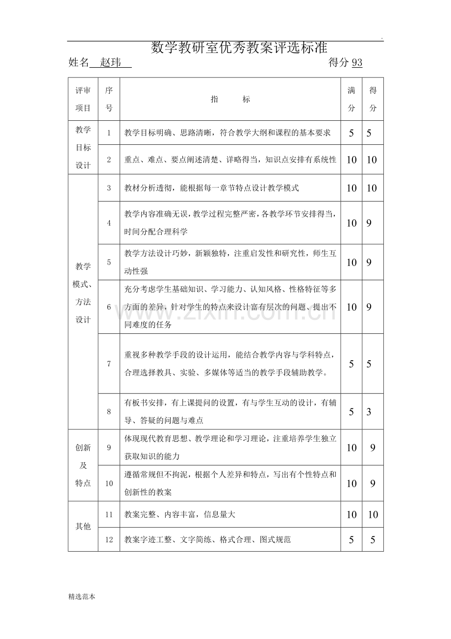 优秀教案评选标准.doc_第1页