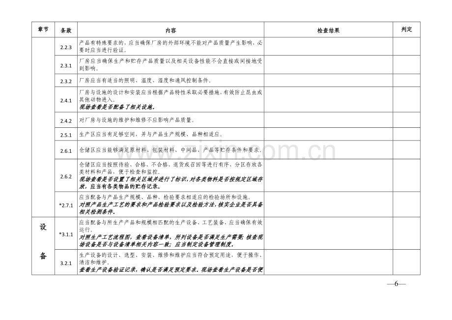 医疗器械生产质量管理规范内审检查表-自检表.docx_第3页