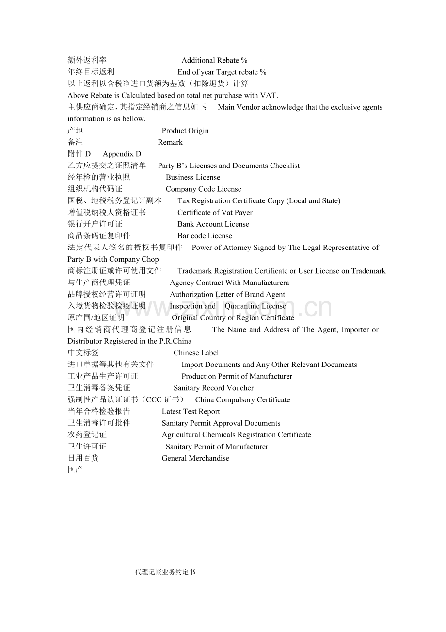 食品类合同翻译词汇.doc_第2页