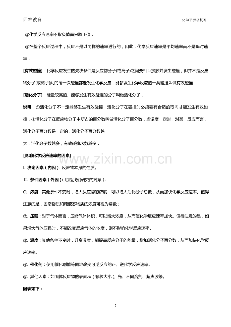 化学反应速率与化学平衡知识点归纳.doc_第2页