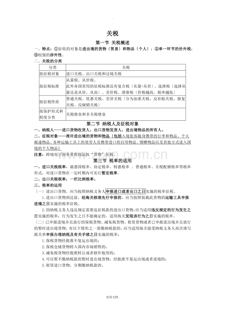 关税知识点总结.doc_第1页