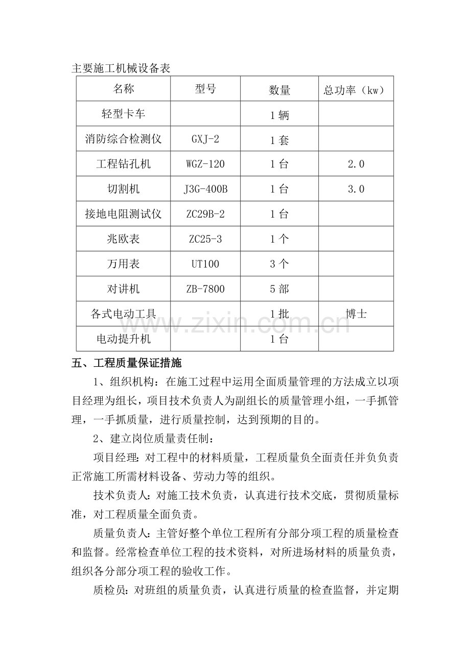 电器火灾探测器安装施工组织设计.doc_第3页