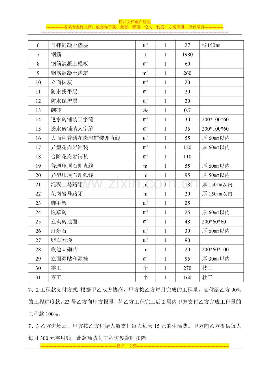 园林土建施工劳务分包合同.doc_第3页