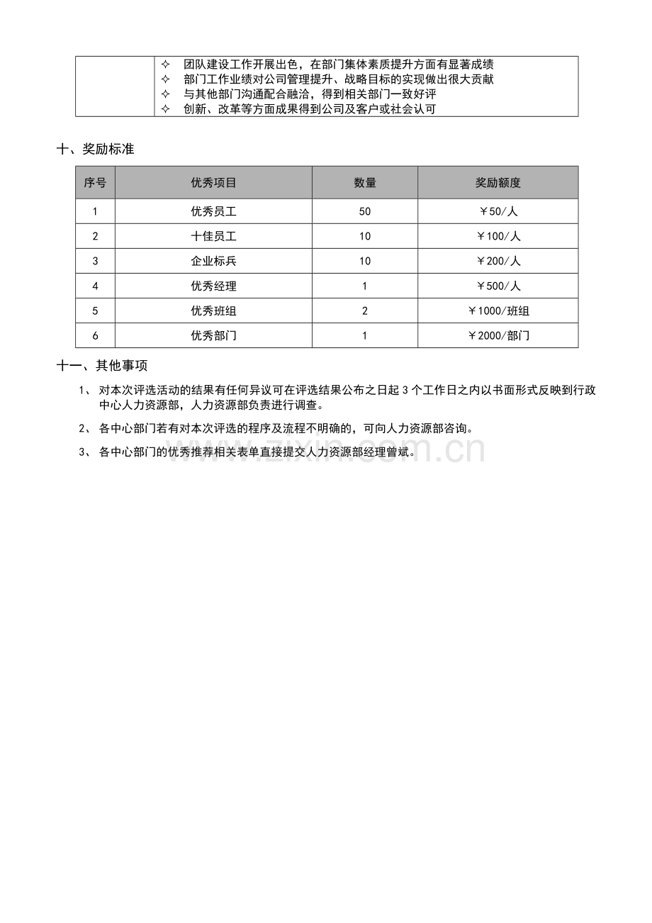 企业年度优秀员工评选方案.doc_第3页