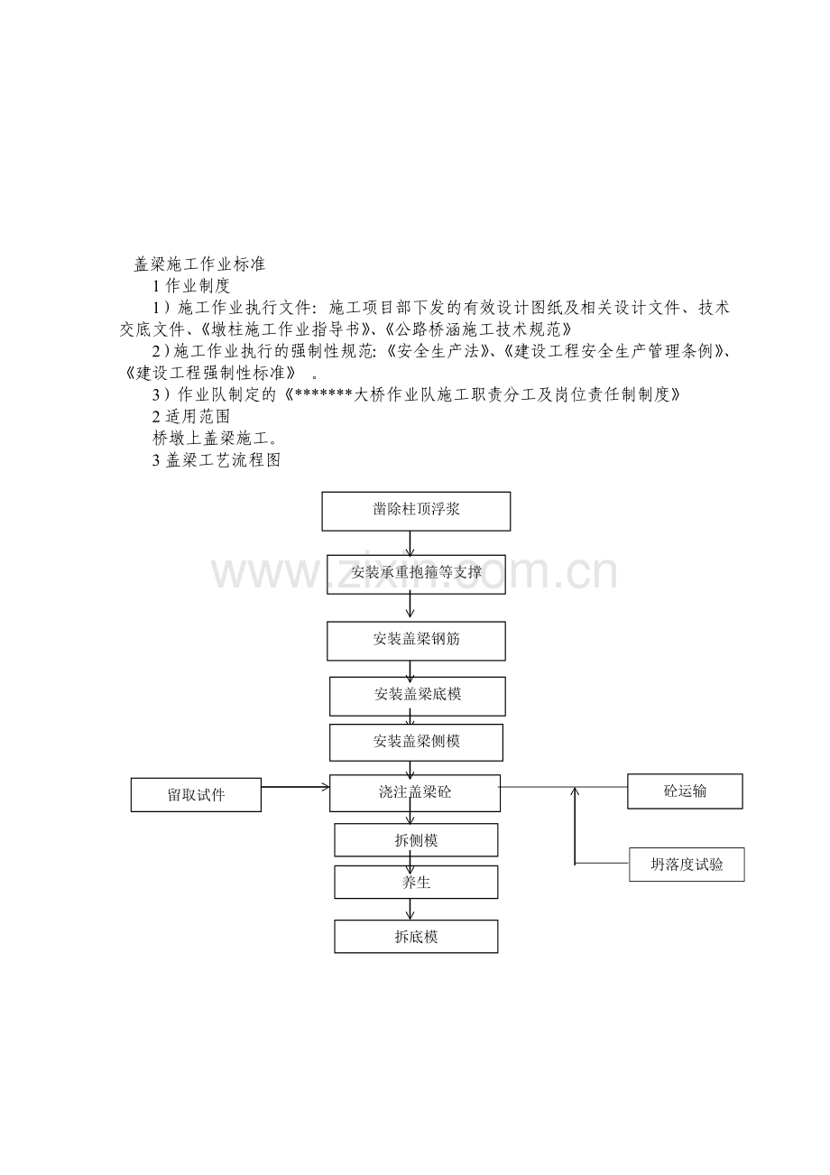 5盖梁施工作业标准.doc_第1页