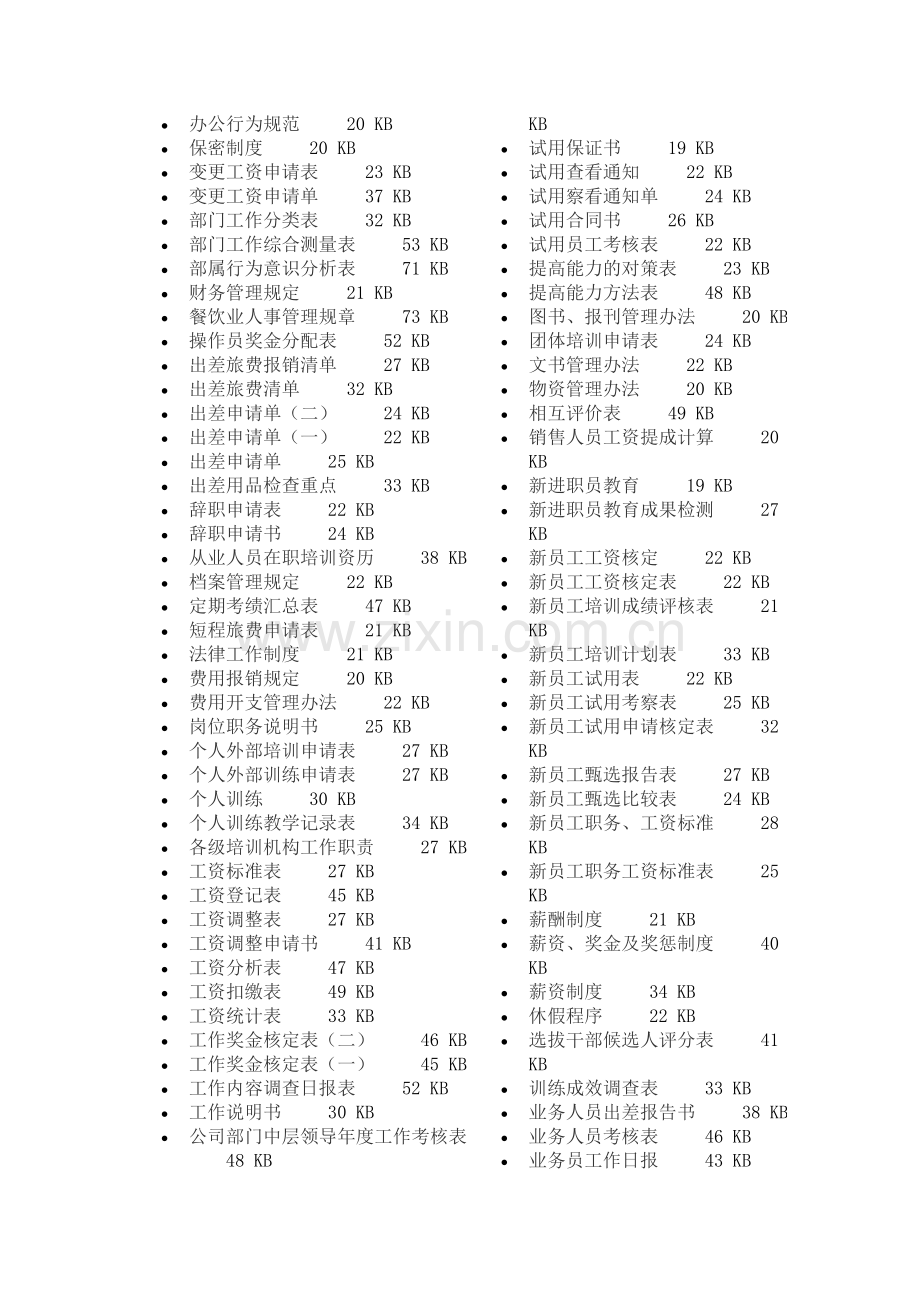 办公室常用表格下载大全.doc_第2页