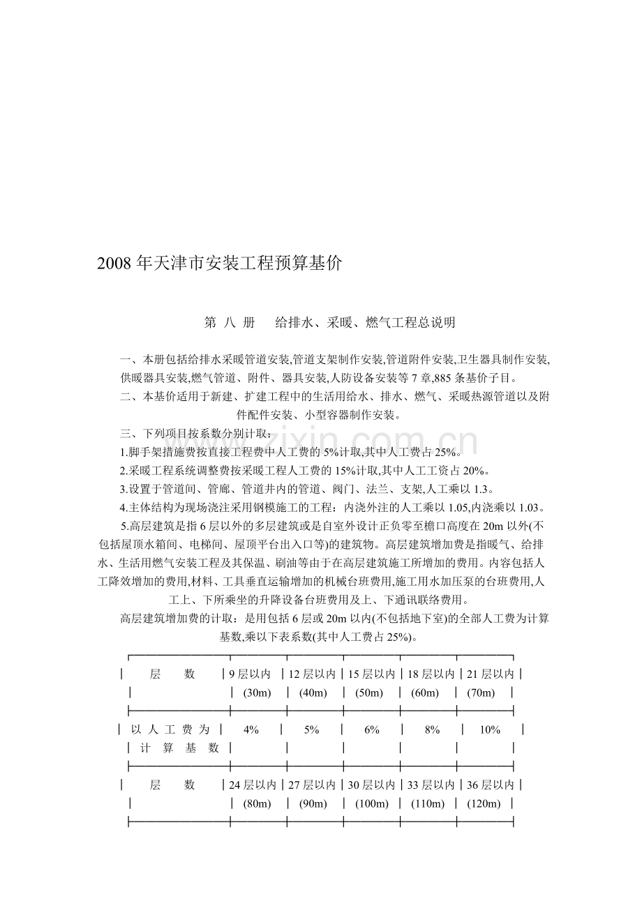 2008给排水采暖管道定额说明及计算规则.doc_第1页